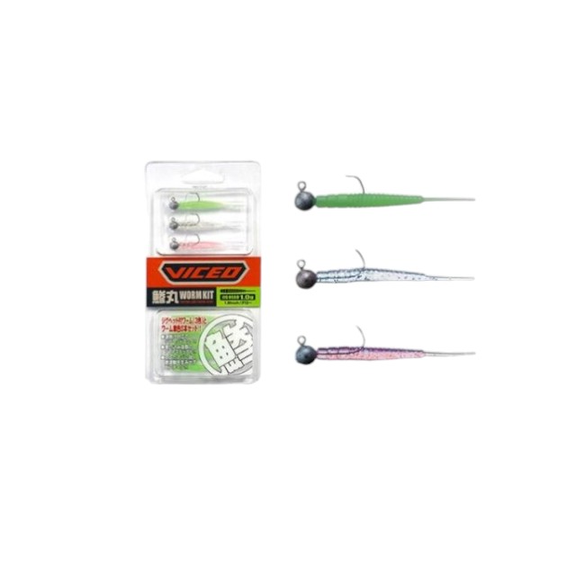 4 (45) Σιλικόνες Viceo Worm Kit for Ajing - Image 1